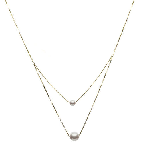 Duo Akoya White Pearls Necklace