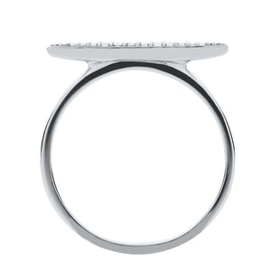 Classic Micro Pave Diamond Bar Ring