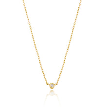 Load image into Gallery viewer, Classic Petite Diamond Bezel Setting Necklace