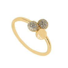 Load image into Gallery viewer, Classic Trio Ball Diamond Gold Ring