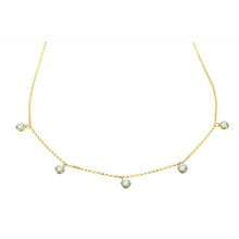 Load image into Gallery viewer, Classic and Elegant Necklace features Five Round Brilliant Cut Diamonds