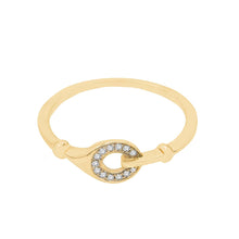 Load image into Gallery viewer, Classic Hook Diamond Gold Ring