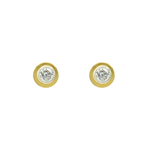 Halo Round Brilliant Cut Diamond Stud Earrings