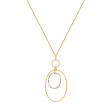 Load image into Gallery viewer, Classic Infinity Hoops Hanging Diamond Gold Necklace with Gold Chain
