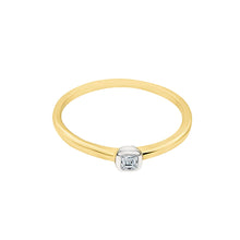 Load image into Gallery viewer, Geometric Asscher Cut Diamond Ring in Mix Gold Colours
