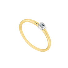 Load image into Gallery viewer, Geometric Asscher Cut Diamond Ring in Mix Gold Colours