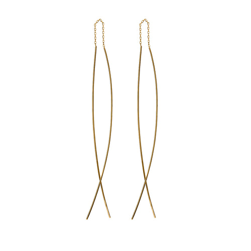 Minimalist Gold Threader Earrings