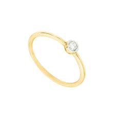 Load image into Gallery viewer, Classic Milgrain Bezel Setting Diamond Gold Ring