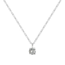 Load image into Gallery viewer, Classic Round Cut Diamond Four Prong Gold Pendant