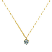 Load image into Gallery viewer, Classic Round Cut Diamond Five Prong Gold Pendant