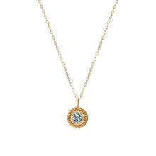 Load image into Gallery viewer, Classic Twist Bezel Diamond Gold Pendant with Golden Chain