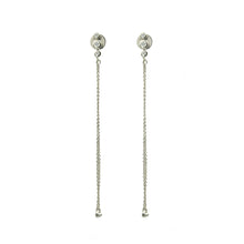 Load image into Gallery viewer, Classic Daring Drop Gold Earrings with Four Round Brilliant Cut Diamonds