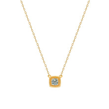 Load image into Gallery viewer, Classic Brilliant Bezel Diamond in Square-Shaped Pendant