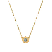 Load image into Gallery viewer, Classic Summer Blossom Flower Round Brilliant Cut Diamond Pendant