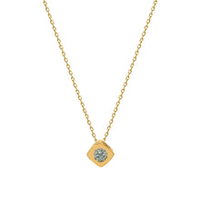 Load image into Gallery viewer, Classic with a Touch of Retro J Bezel Square Shaped Diamond Pendant