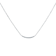 Load image into Gallery viewer, The beautiful half-moon diamond necklace in white gold