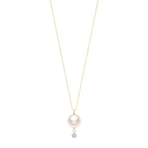 Classic Pearl and Diamond Necklace 