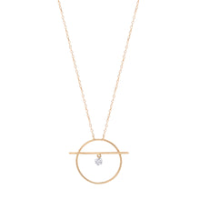 Load image into Gallery viewer, Unique two circles naked diamond pendant