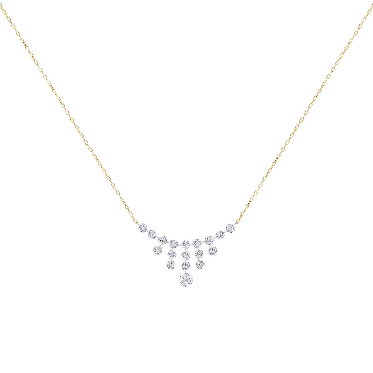 Classic Two Layers Diamond Necklace 