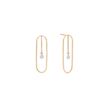 Load image into Gallery viewer, Paper Gold Clip Diamond Earrings 