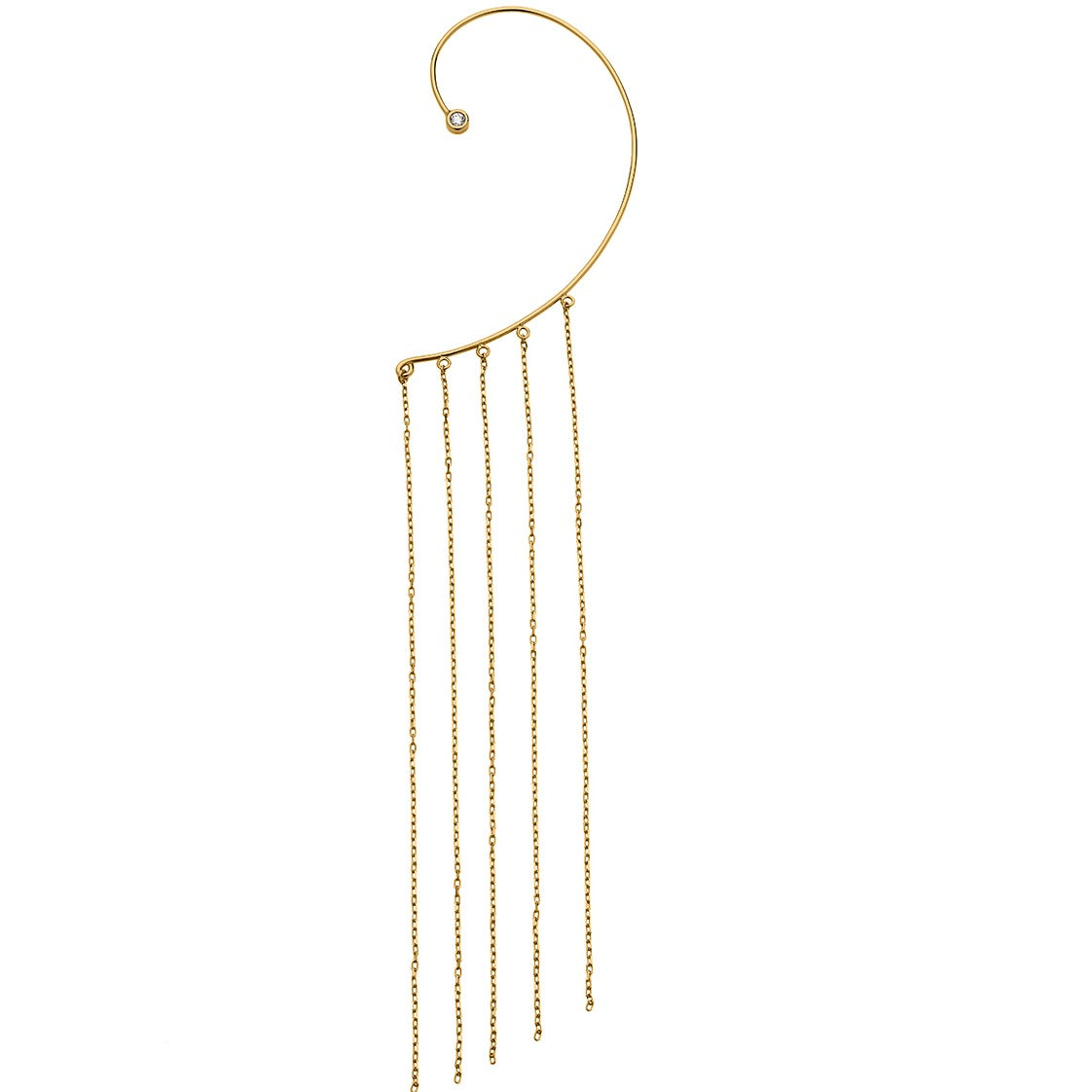 Buy Bling Accessories Swarovski Golden Shadow Earrings Online at Best Price  | Distacart