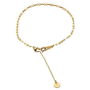 Classic Infinity Gold Bracelet with Adjustable Chain