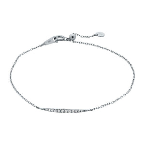 Diamond Bracelet with Adjustable Chain