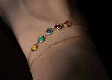 Load image into Gallery viewer, Multi Color Gemstones Gold Bracelet