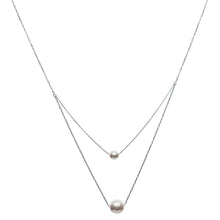 Load image into Gallery viewer, Duo Akoya White Pearls Necklac