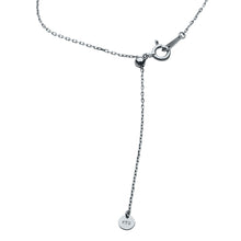 Load image into Gallery viewer, The stunning diamond necklace was designed to wear in two ways. Adjustable chain let you wear this beautiful necklace as a short necklace or long! Be creative, be unique!