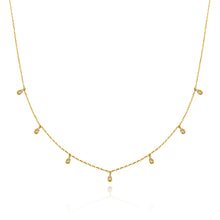 Load image into Gallery viewer, Classic Seven Diamond Drop Necklace