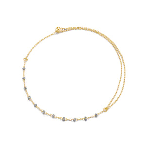 Classic Diamond Beads Gold Adjustable Bracelet 