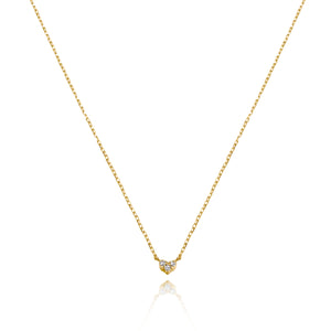 Classic Petite Heart Diamond Necklace.