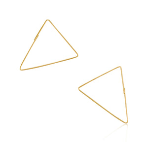 Geometric Triangle Gold Earrings