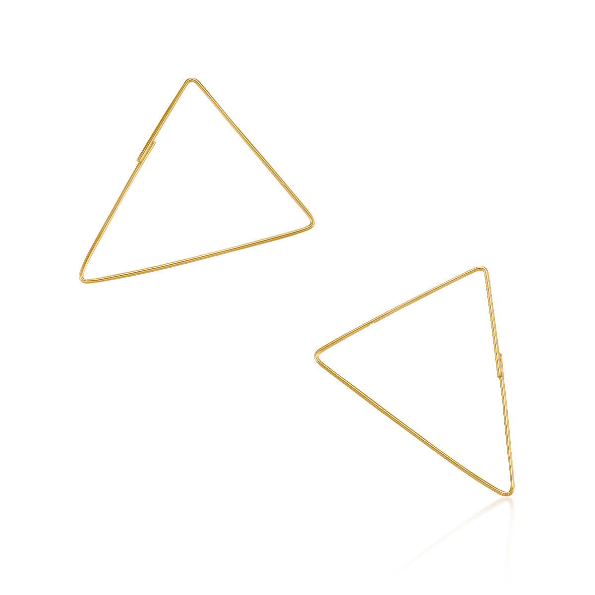 Geometric Triangle Gold Earrings