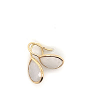 Load image into Gallery viewer, Labradorite Gemstone (Moonstone) Gold Earrings