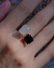 Load image into Gallery viewer, Labradorite Gemstone (MoonStone) Octagon Cut Gold Ring