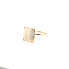 Load image into Gallery viewer, Labradorite Gemstone (MoonStone) Octagon Cut Gold Ring