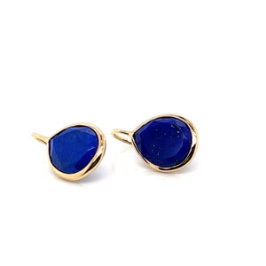 Magical Lapis Lazuli Gemstone Gold Earrings