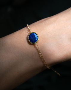 Magical Gemstone Lapis Lazuli Gold Bracelet