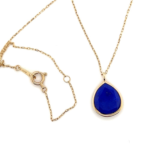 Magical Lapis Lazuli Gemstone Gold Neckalce