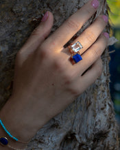 Load image into Gallery viewer, Lapis Lazuli Gemstone Octagon Cut Gold Ring