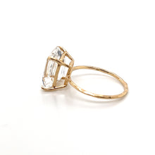 Load image into Gallery viewer, Quartz Color Gemstone Octagon Cut Gold Ring