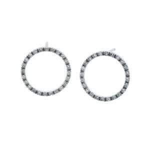 Chic-Chic Diamond Circle Studs Earrings 