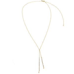Gold Beads Necklace with Adjustable Chain